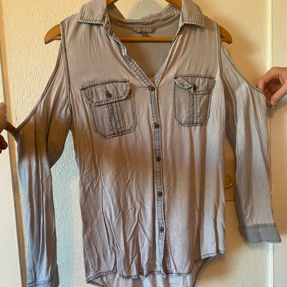 Long sleeve cut-out Denim - Size small/medium